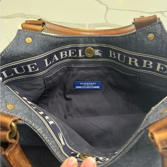 BURBERRY Blue Label Vintage Denim Tote Bag - Picture 12 of 13